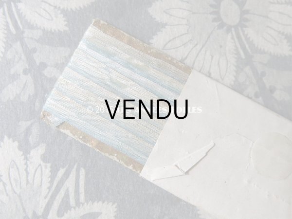 画像4: アンティーク ボンマルシェ リボン刺繍 & ロココトリム用 シルク製 リボン 水色 10m - AU BON MARCHE - (4)