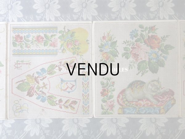 画像5: 19世紀末 アンティーク クロスステッチの図案帳 - ETABLISSEMENTS DE LA MAISON POIRET FRERES & NEVEU - (5)