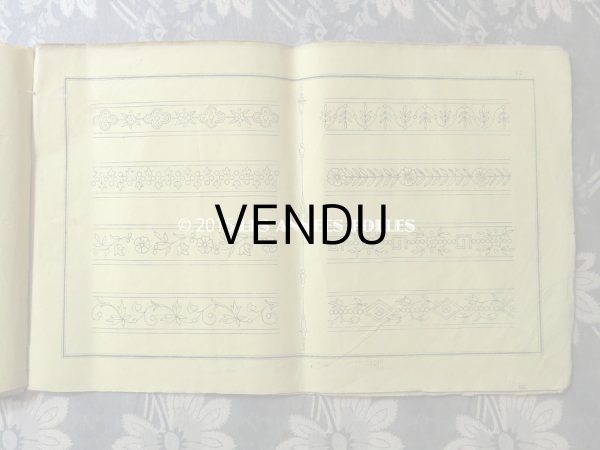 画像9: 1860年代 アンティーク SAJOU  刺繍図案帳 DESSINS DE BRODERIES 92 - SAJOU PARIS - (9)