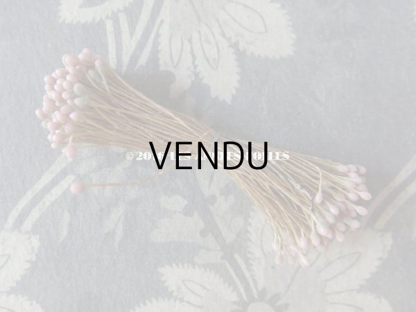 画像4: アンティーク ペップ ピンク＆グレー コサージュ用 花芯  (4)