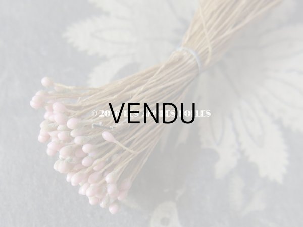 画像6: アンティーク ペップ ピンク＆グレー コサージュ用 花芯  (6)