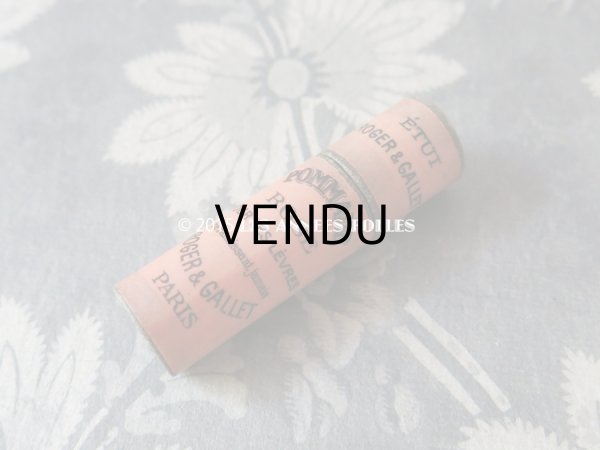 画像8: アンティーク 未使用 リップスティックの紙箱 ピンク POMMADE ROSE POUR LES LEVRES - ROGER&GALLET PARIS - (8)