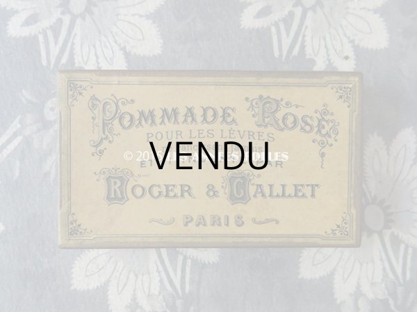 画像3: アンティーク 未使用 リップスティックの紙箱 ピンク POMMADE ROSE POUR LES LEVRES - ROGER&GALLET PARIS - (3)