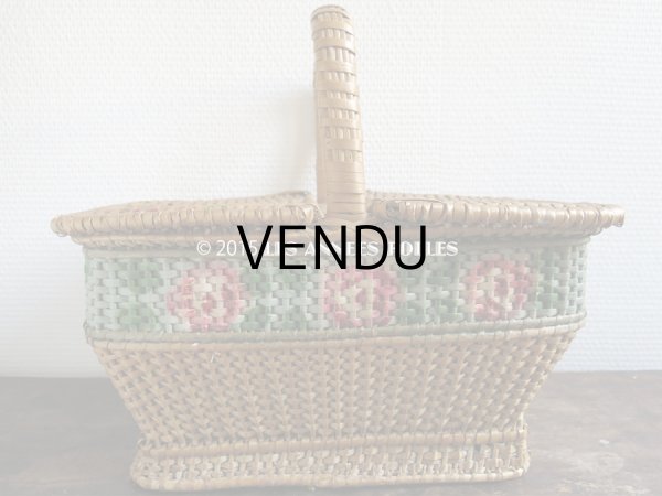 画像3: アンティーク 薔薇のパニエ (3)