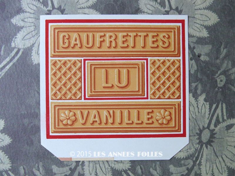 画像1: 1900年代 アンティーク ラベル 『LU』バニラウエハース GAUFRETTES VANILLE NANTES - LEFEVRE-UTILE - (1)