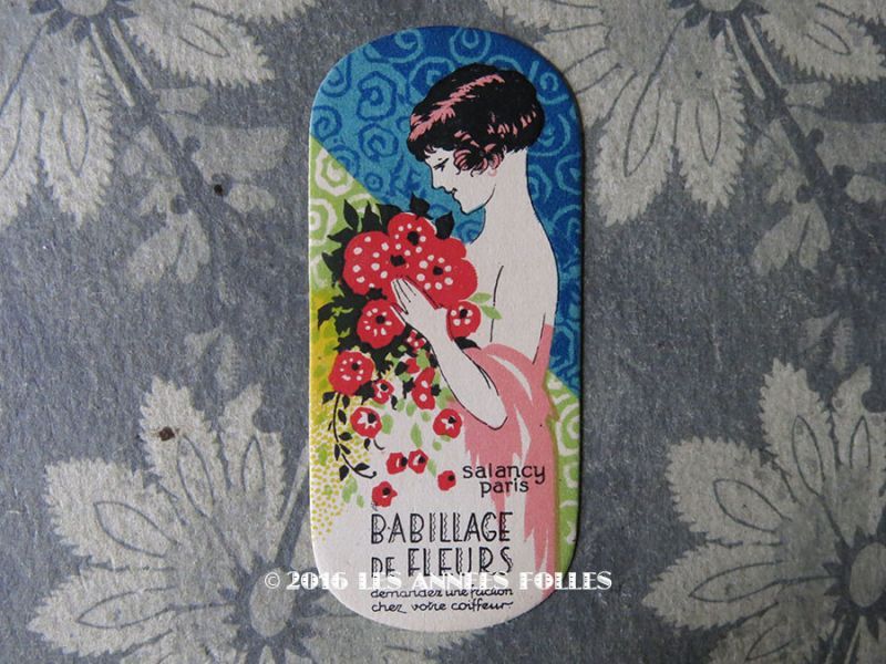 画像1: 1920年代 アンティーク パフュームカード BABILLAGE DE FLEURS - SALANCY PARIS - (1)