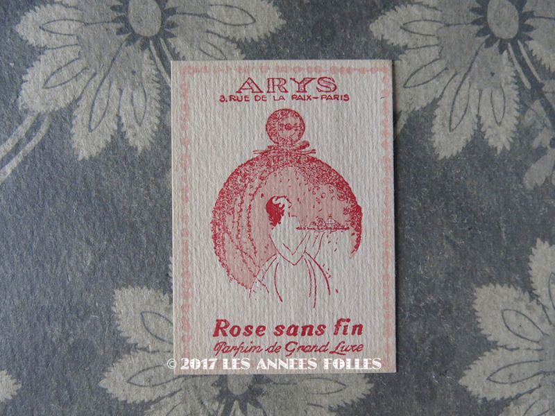 画像1: 1919年 アンティーク パフュームカード ROSE SANS FIN - ARYS - (1)