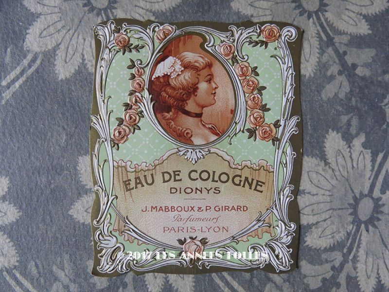 画像1: アンティーク パフュームラベル EAU DE COLOGNE DIONYS - J.MABBOUX & P.GIRARD PARIS - (1)