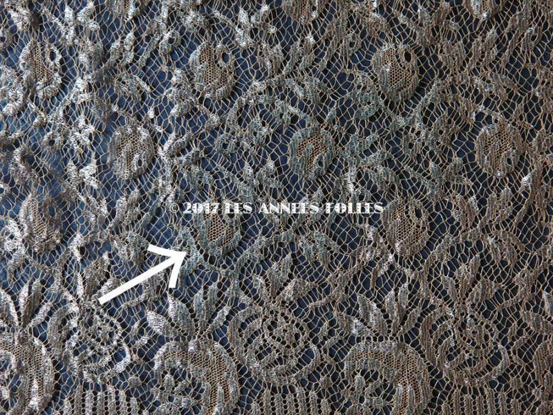 画像6: 1920年代 アンティーク 幅広 メタルレース  アールデコ 花模様 ゴールド 1.35m (6)