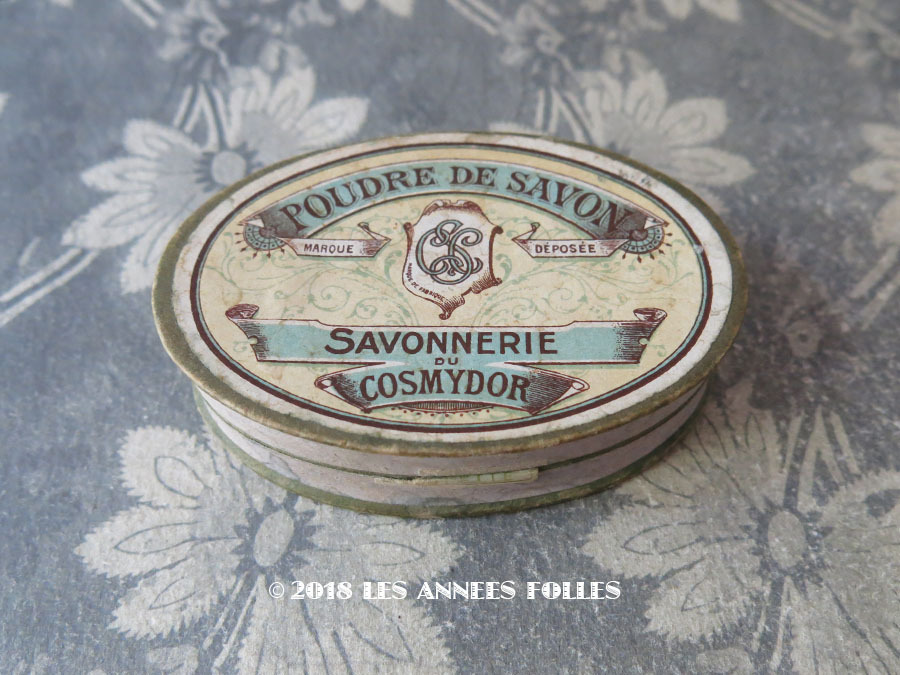 画像2: アンティーク ソープボックス  POUDRE DE SAVON  - COSMYDOR - (2)