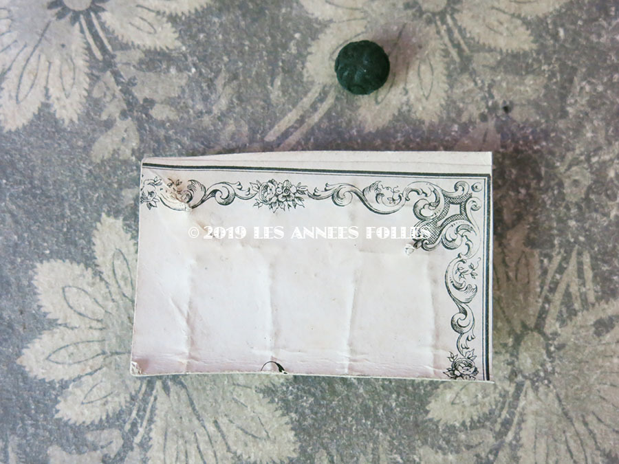 画像3: 19世紀 アンティーク シルク製 くるみボタン 11mm  10ピースのセット 深緑 (3)