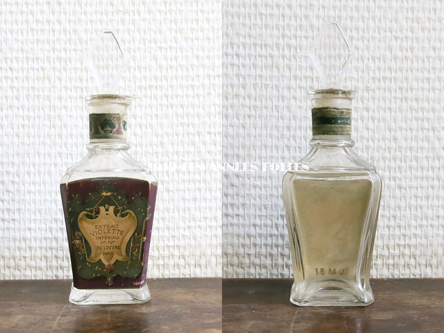 画像2: 19世紀末 アンティーク 菫のガーランド パフュームボトル EXTRAIT VIOLETTE IMPERIALE - GRANDS MAGASINS DU LOUVRE PARIS - (2)