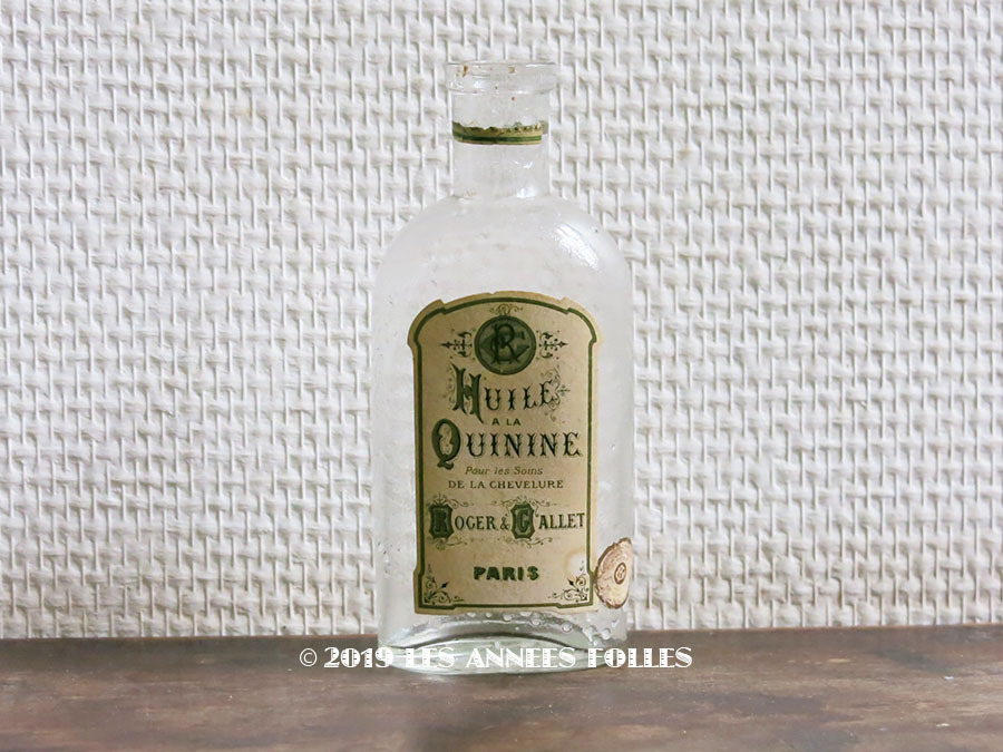 画像1: アンティーク パフュームボトル HUILE A LA QUININE POUR LES SOINS DE LA CHEVELURE - ROGER&GALLET PARIS - (137) (1)