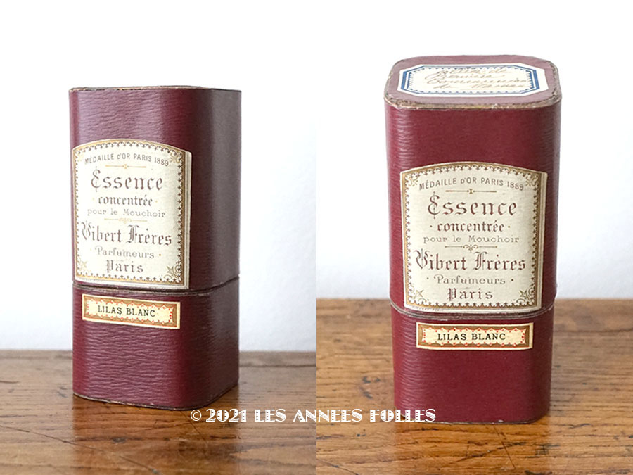 画像2: アンティーク パフュームボックス ESSENCE CONCENTREE POUR KE MOUCHOIR LILAS BLANC - VIBERT FRERES PARIS  - (2)
