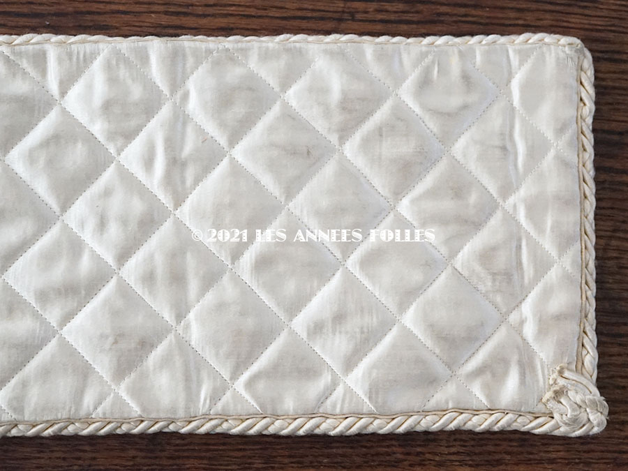 画像:  アンティーク リボン刺繍のパネル ピアノカバー ローズパニエ　122×14cm