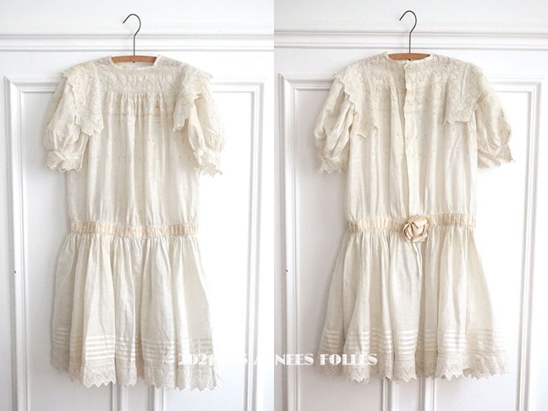1900年代 アンティーク 少女のドレス : LES ANNEES FOLLES