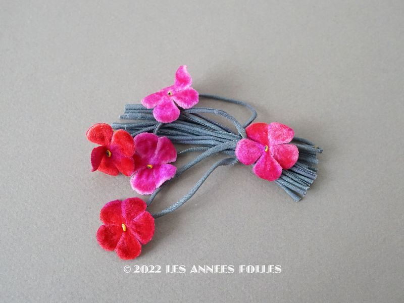 アンティーク ベルベットの小さな布花 ドールハット用 : LES ANNEES FOLLES