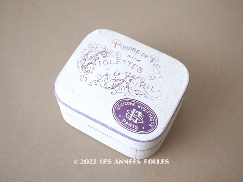 画像1: アンティーク パウダーボックス POUDRE DE RIZ AUX VIOLETTES D'AVRIL - SOCIETE HYGIENIQUE PARIS - (1)