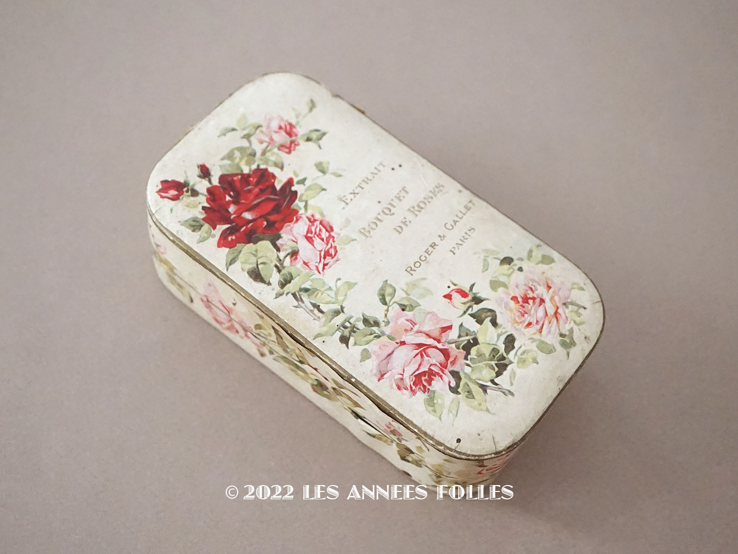 画像1: アンティーク 薔薇のパフュームボックス EXTRAIT BOUQUET DE ROSES - ROGER & GALLET PARIS - (1)