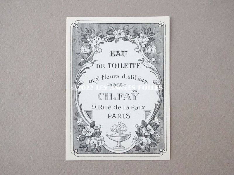 画像2: 1900年頃 アンティーク パフュームラベル EAU DE TOILETTE AUX FLEURS DISTILLEES - CH.FAY PARIS - (2)
