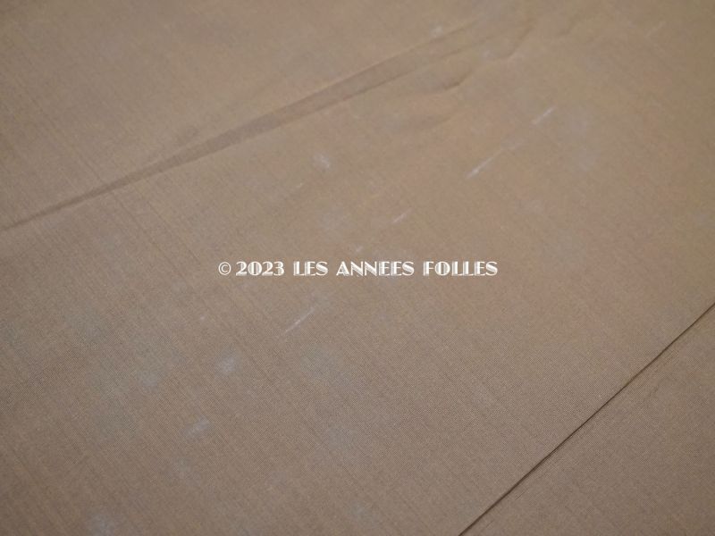 画像5: アンティーク シルク製ファブリック　カーキ 幅53cm (5)