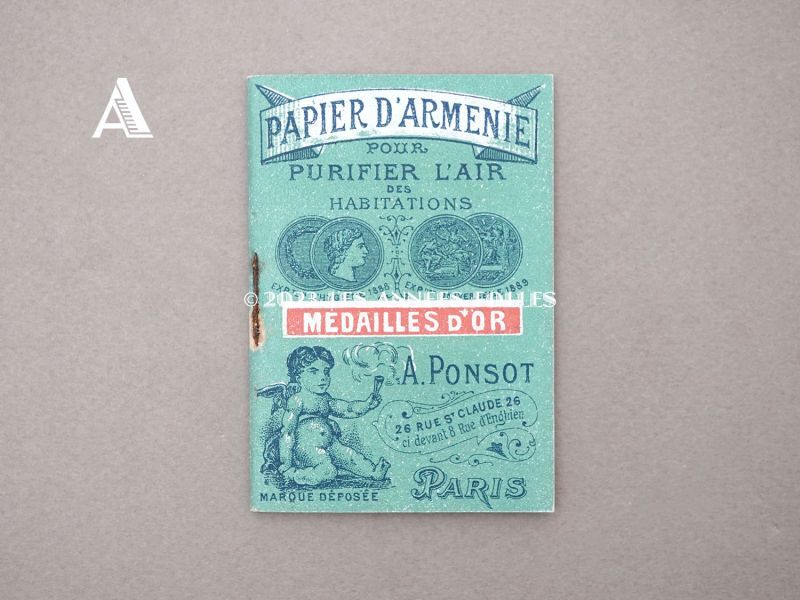 画像2: 1890年代 アンティーク パピエダルメニイ 天使の香り紙 PAPIER D'ARMENIE-A.PONSOT- (2)
