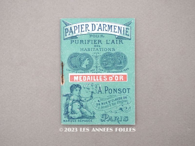画像1: 1890年代 アンティーク パピエダルメニイ 天使の香り紙 PAPIER D'ARMENIE-A.PONSOT- (1)