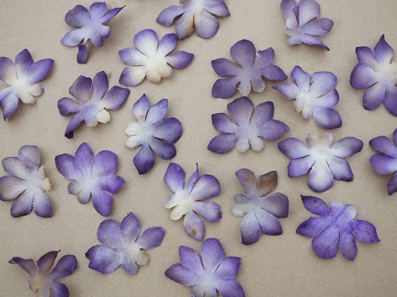 画像2: ＊蚤の市セット＊ アンティーク 菫の花びら 100ピースのセット　 (2)