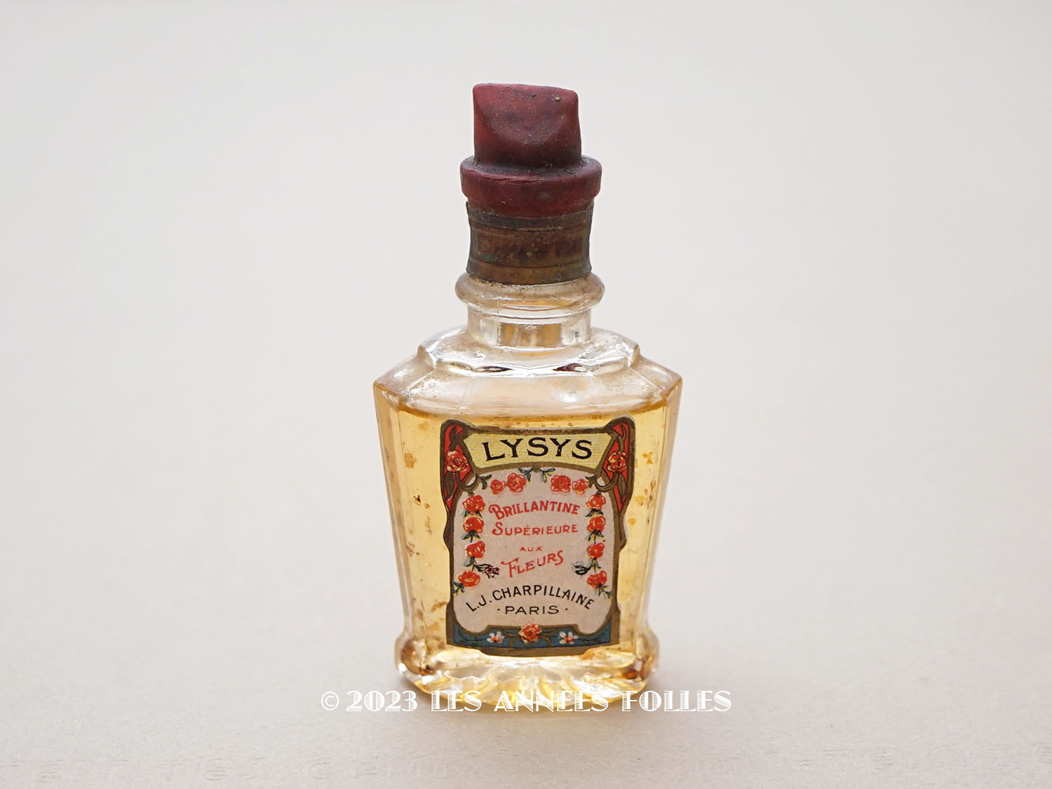 画像1: 未開封 アンティーク 香水瓶　パフュームボトル LYSYS BRILLANTINE SUPERIEURE AUX FLEURS  - L.J.CHARPILLAINE PARIS - (1)