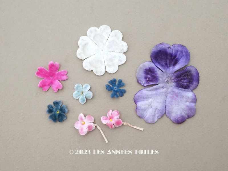 アンティーク ベルベットの布花 花びら 8ピースのセット : LES