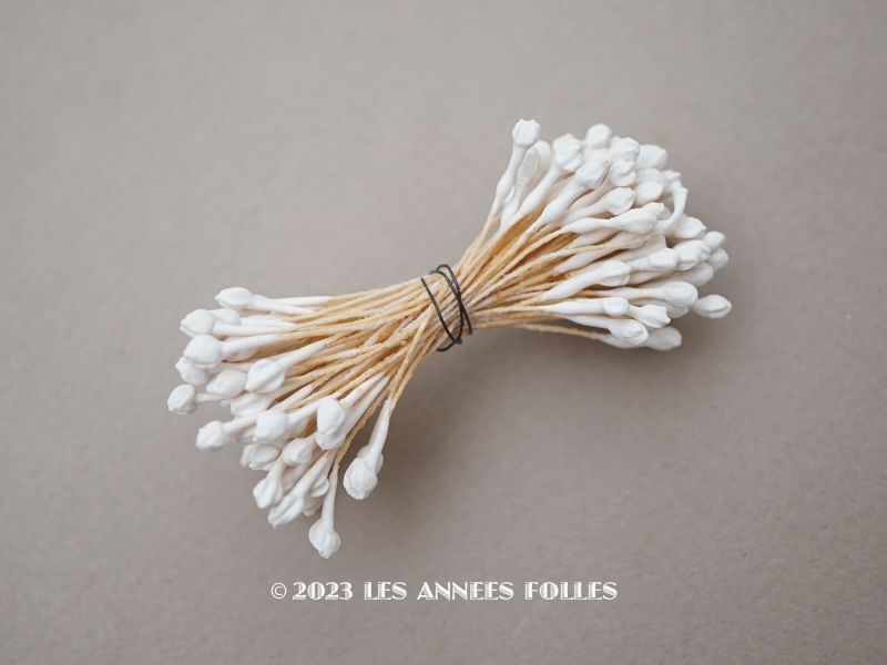 画像1: アンティーク ペップ ライラックの布花用 花芯 オフホワイト (1)
