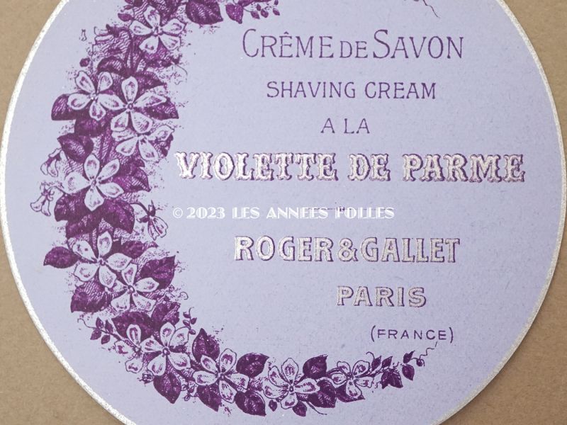 画像2: アンティーク ソープボックスのラベル CREME DE SAVON A LA VIOLETTES DE PARME - ROGER&GALLET - (2)