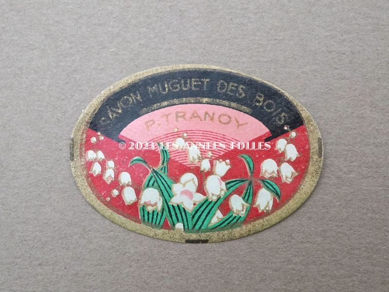 画像2: アンティーク ソープラベル 鈴蘭 SAVON MUGUET DES BOIS - PAUL TRANOY - (2)