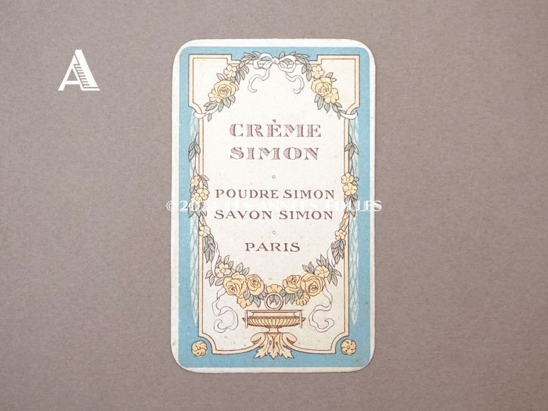 画像2: 1900年頃 アンティーク パフュームカード  - CREME SIMON PARIS - (2)