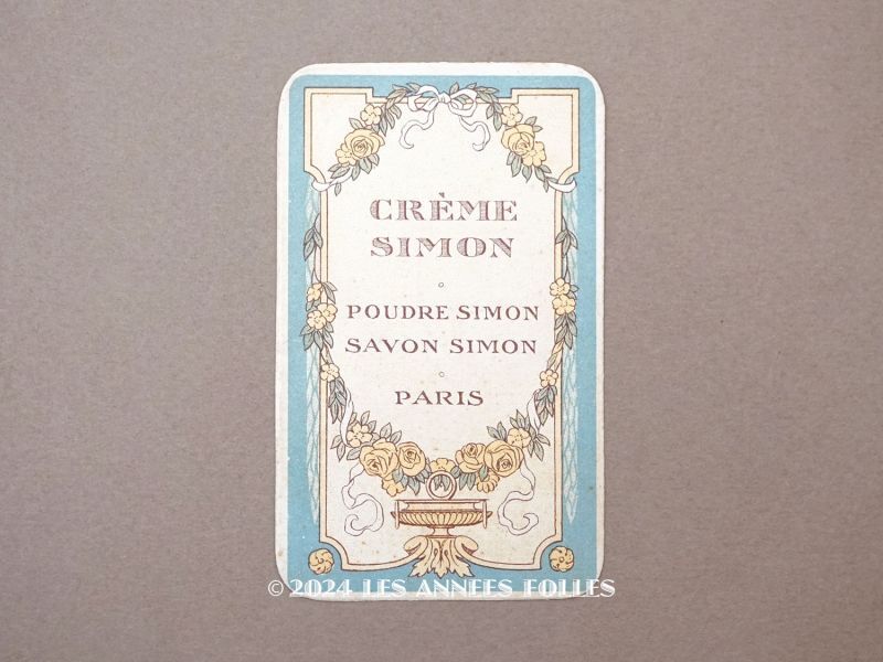 画像1: 1900年頃 アンティーク パフュームカード  - CREME SIMON PARIS - (1)