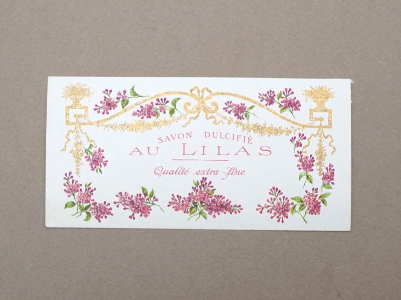 画像1: アンティーク ソープラベル ライラック SAVON DULCIFIE AU LILAS QUALITE EXTRA-FINE (1)