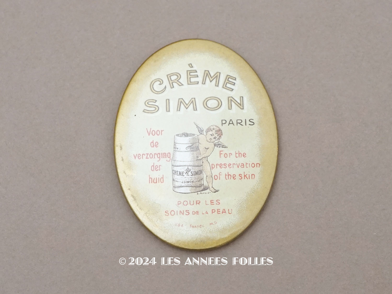 画像1: アンティーク 天使のハンドミラー  - CREME SIMON PARIS - (1)