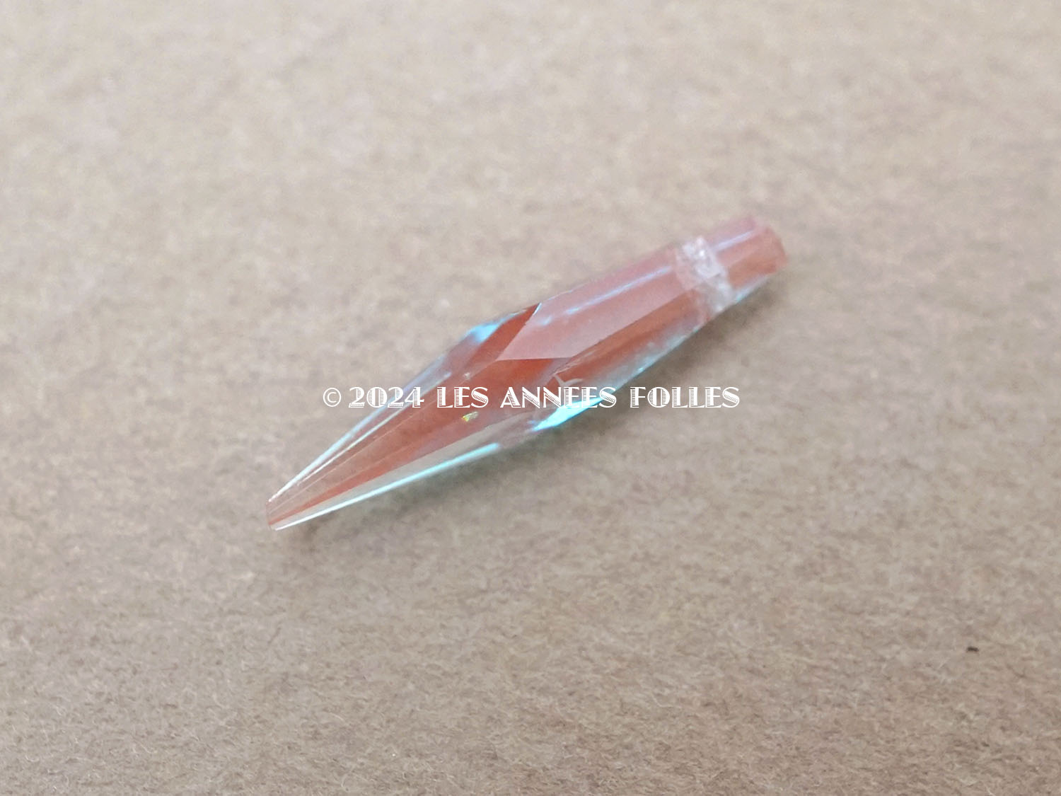 画像2: 【セール対象外】【クーポン対象外】アンティーク サフィレットのビーズ アイシクル型 カット入り 18.5〜19mm ピース売り  (2)