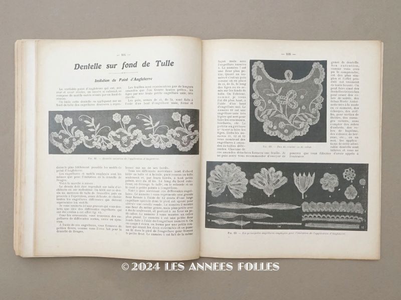 画像1: 1900年発刊 アンティーク 刺繍とレースの本 BRODERIE & DENTELLE LECONS PRATIQUES PAR COUSINE CLAIRE - FRANCOIS TEDESCO, EDITEUR PARIS- (1)
