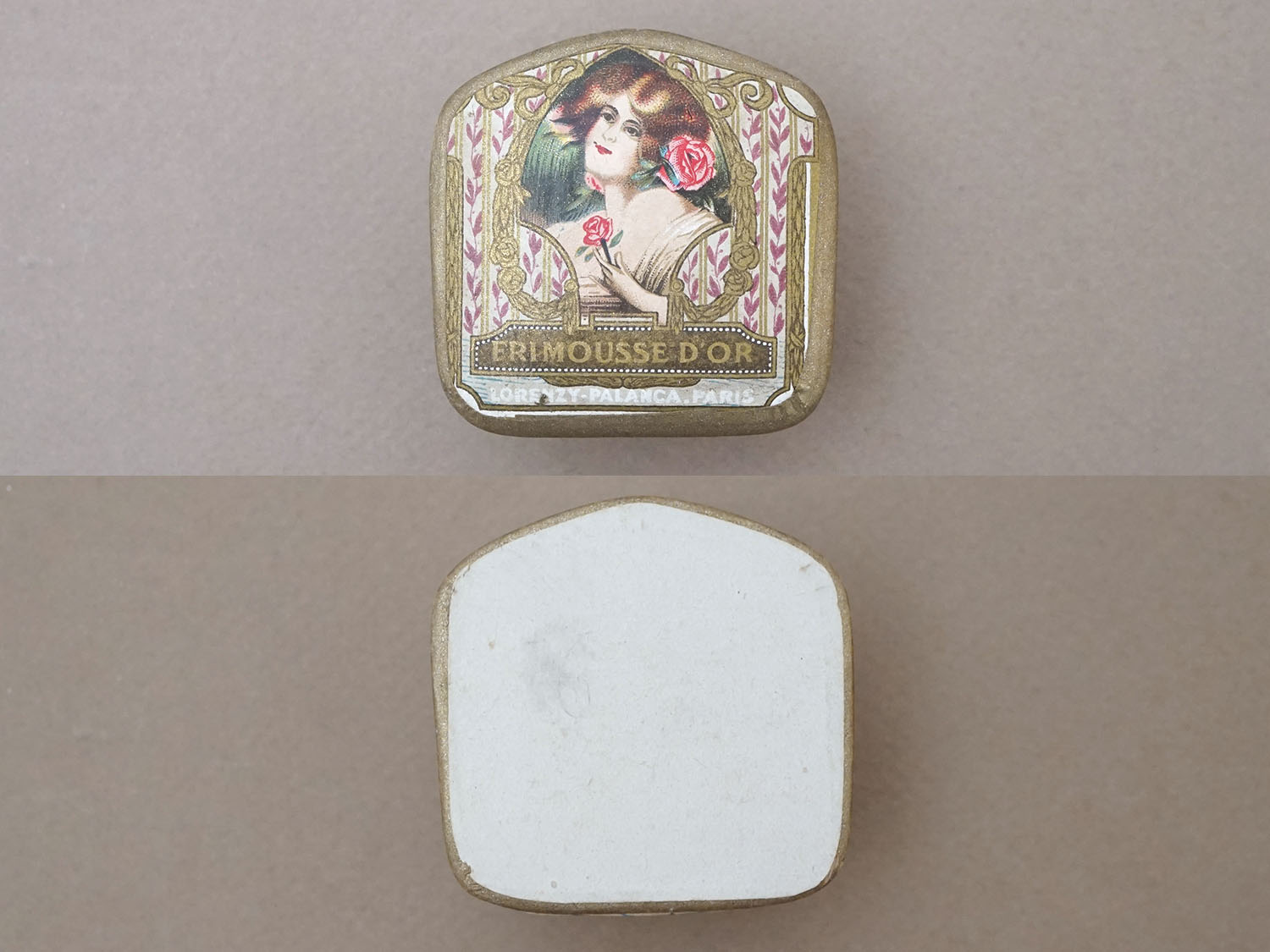 画像2: 【セール対象外】アンティーク パウダーボックス  FRIMOUSSE D'OR - LORENZY-PALANCA PARIS - (2)