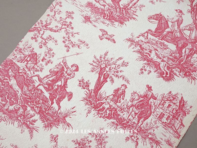 画像1: アンティーク 壁紙 トワルドジュイ 200×46cm (1)