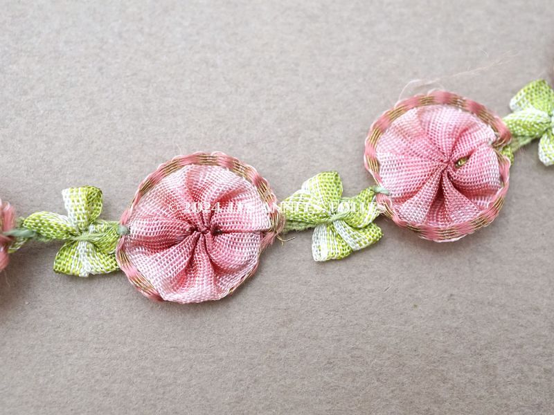 画像2: アンティーク 大きな薔薇のロココトリム 80cm (2)