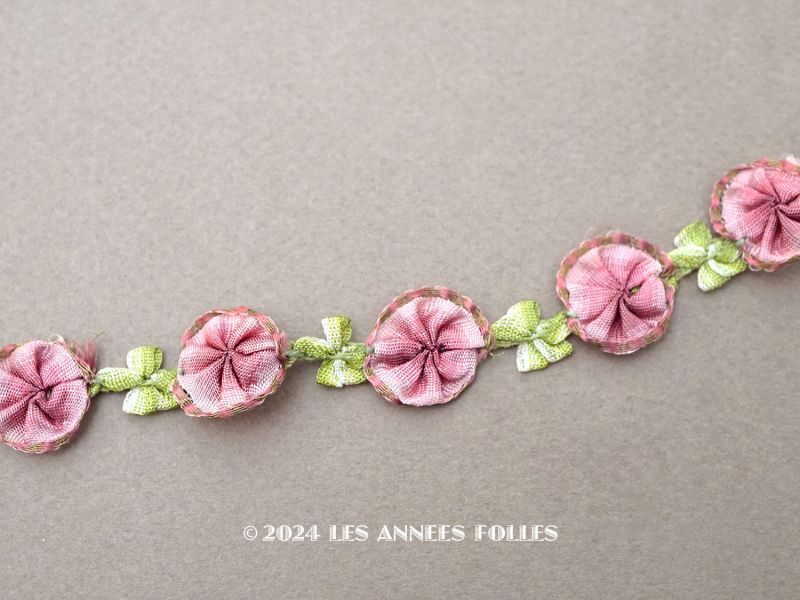 画像1: アンティーク 大きな薔薇のロココトリム 80cm (1)