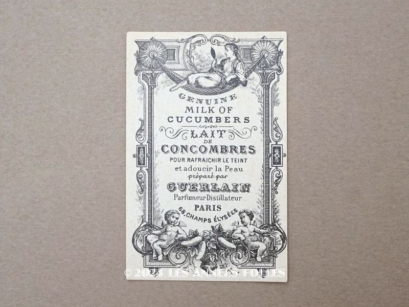 画像1: アンティーク GUERLAIN パフュームラベル LAIT DE CONCOMBRES - GUERLAIN PARIS - (1)