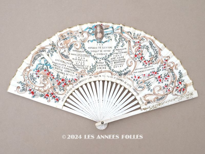 画像1: ＊蚤の市＊アンティーク『マルキーズ・ ドゥ・セヴィニエ』のファン - MARQUISE DE SEVIGNE PARIS - (1)