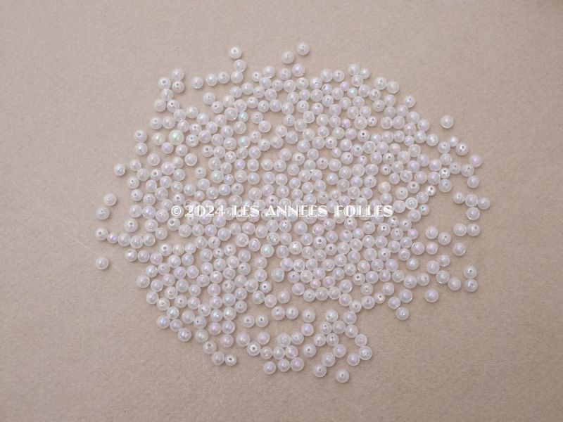 画像2: アンティーク スフレビーズ オーロラ加工 極小 4mm 30g 吹きガラス製ビーズ  (2)