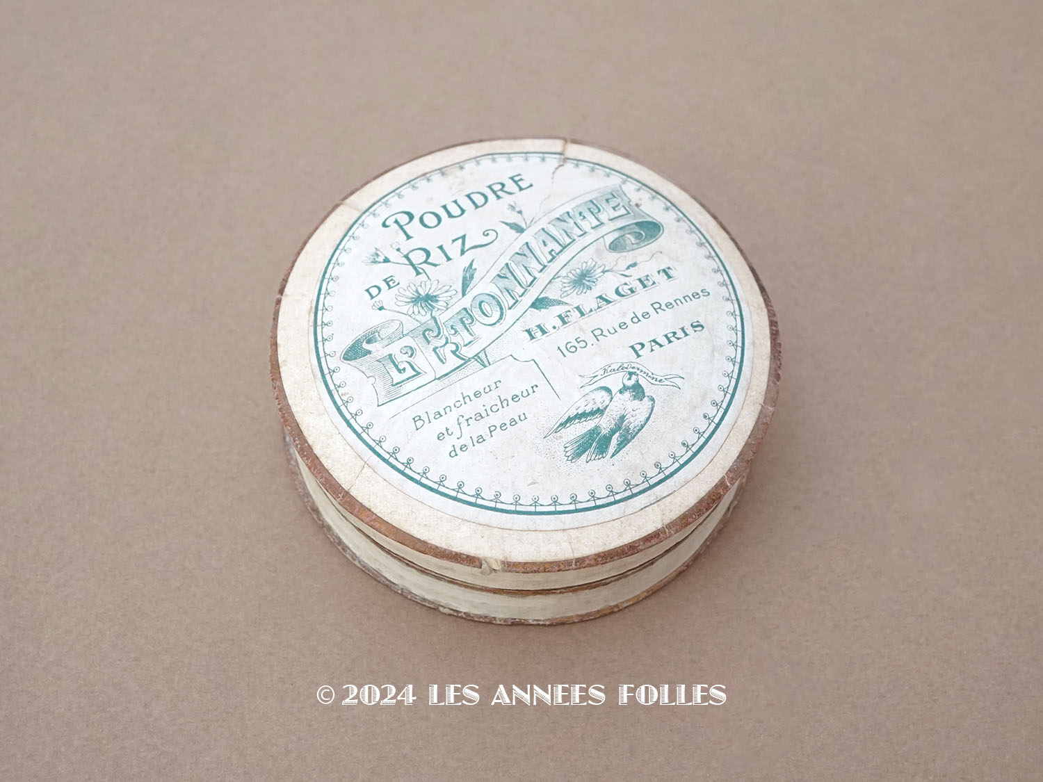 画像1: アンティーク 燕のパウダーボックス POUDRE DE RIZ l'ETONNANTE - H.FLAGET PARIS - (1)