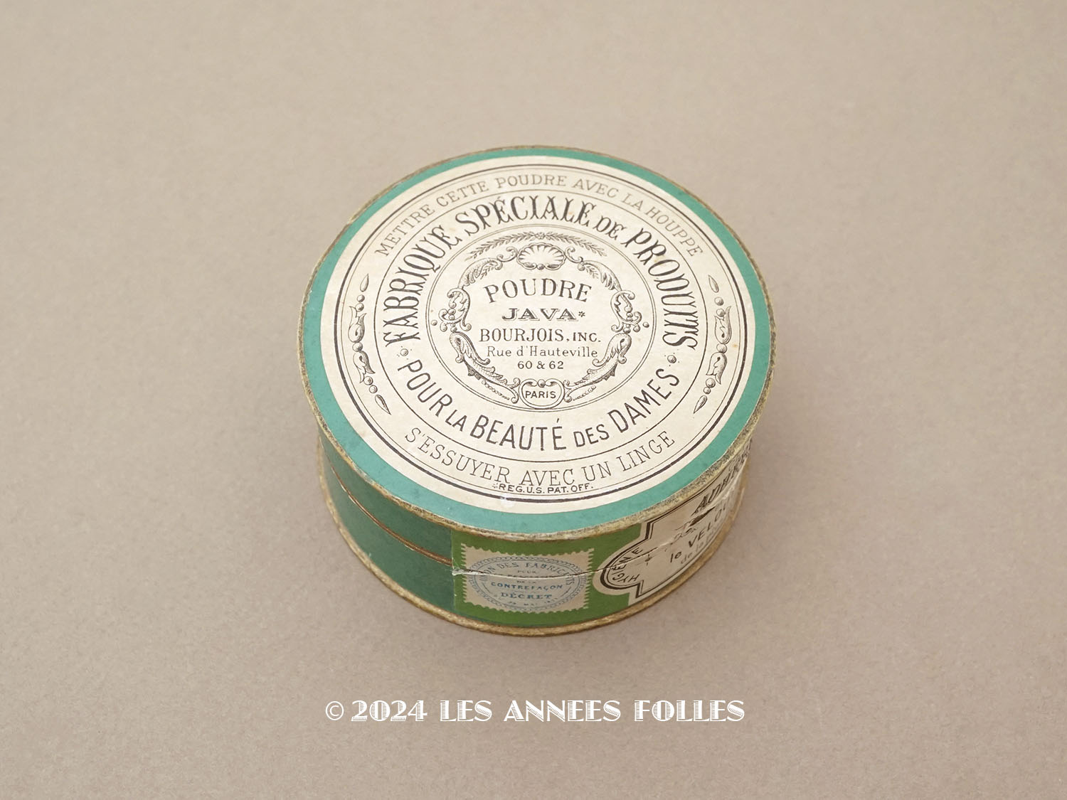 画像1: 1879年 アンティーク パウダーボックス POUDRE DE RIZ DE JAVA - A. BOURJOIS&CIE PARIS - (1)