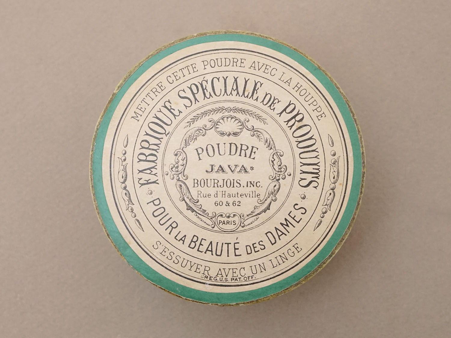 画像2: 1879年 アンティーク パウダーボックス POUDRE DE RIZ DE JAVA - A. BOURJOIS&CIE PARIS - (2)