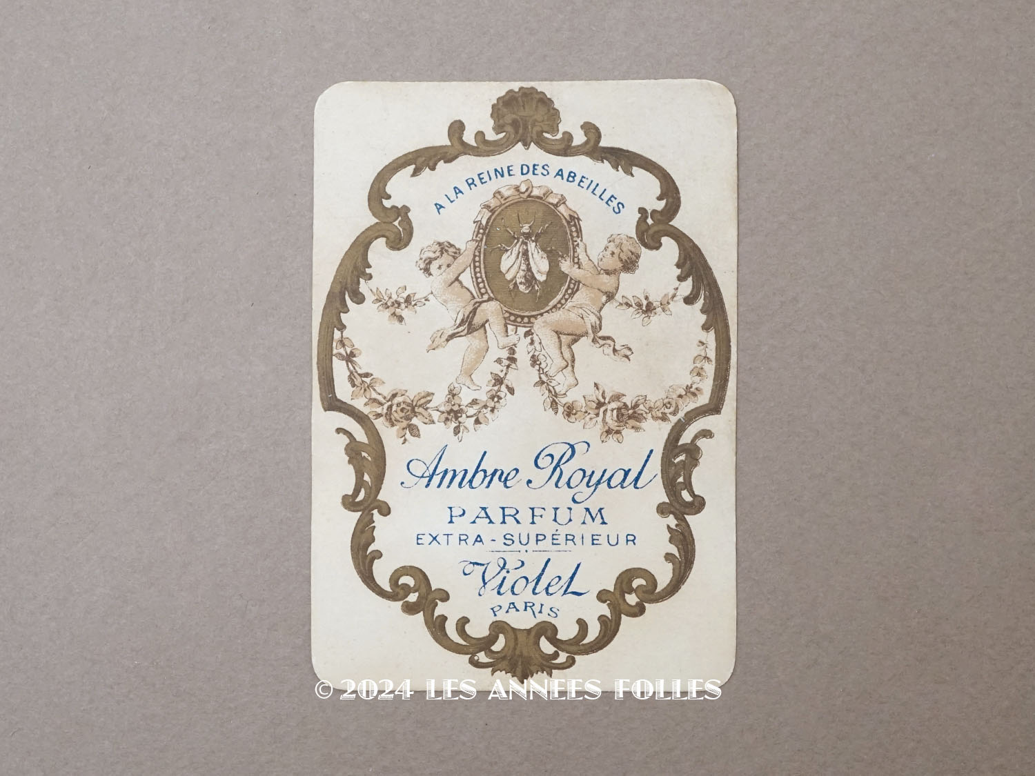 画像1: 1900年頃 アンティーク パフュームカード AMBRE ROYAL - VIOLET PARIS - (1)